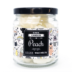 O.W.N. Candles O.W.N. Candles 18 Scented Wax Melts Gift Jar Peach O.W.N. Candles O.W.N. Candles 18 Scented Wax Melts Gift Jar Peach