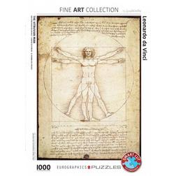 Eurographics Puzzles Leonardo da Vinci The Vitruvian Man Puzzel 1000 Stukjes Eurographics Puzzles Leonardo da Vinci The Vitruvian Man Puzzel 1000 Stukjes