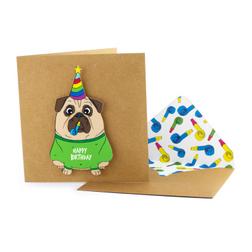 Tache Tache Ansichtkaart Podgy Pug Happy Birthday Tache Tache Ansichtkaart Podgy Pug Happy Birthday