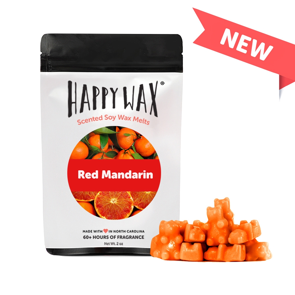 Happy Wax Red Mandarin Wax Melts Sample Pouch