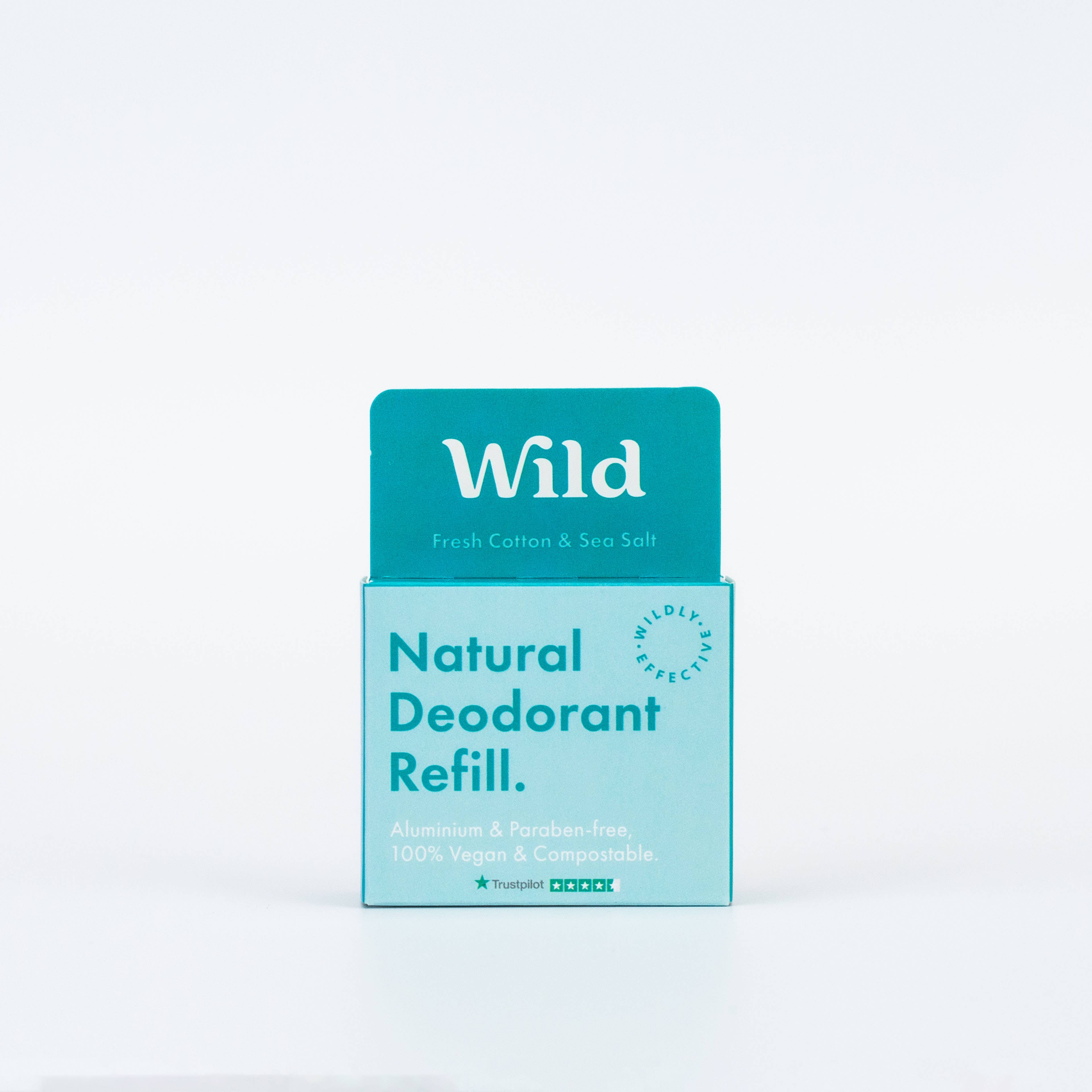 Wild Fresh Cotton & Sea Salt Deodorant Refill 40g