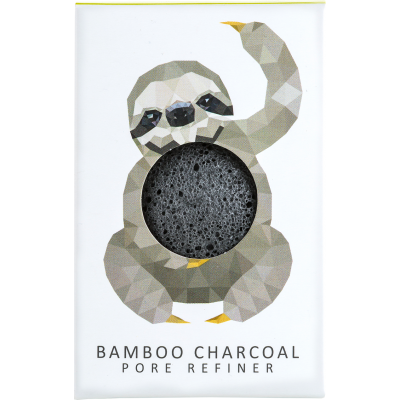Konjac Mini Pore Refiner Sponge Rainforest Sloth Bamboo Charcoal