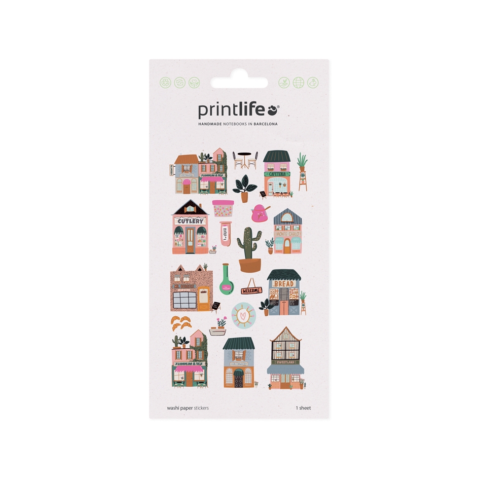Washi Paper Stickers Houses