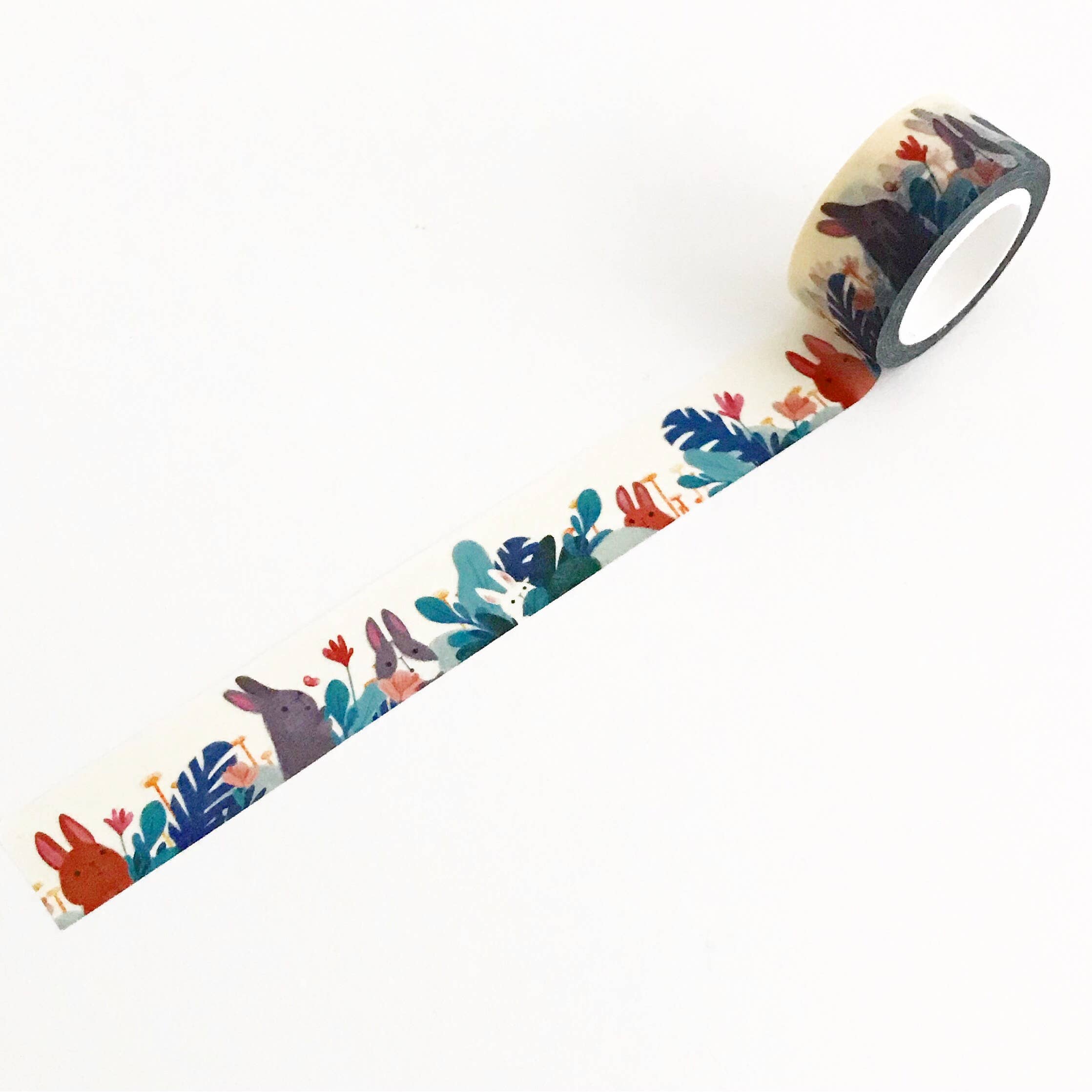 The Little Red House Bunnies Foliage Washi Tape