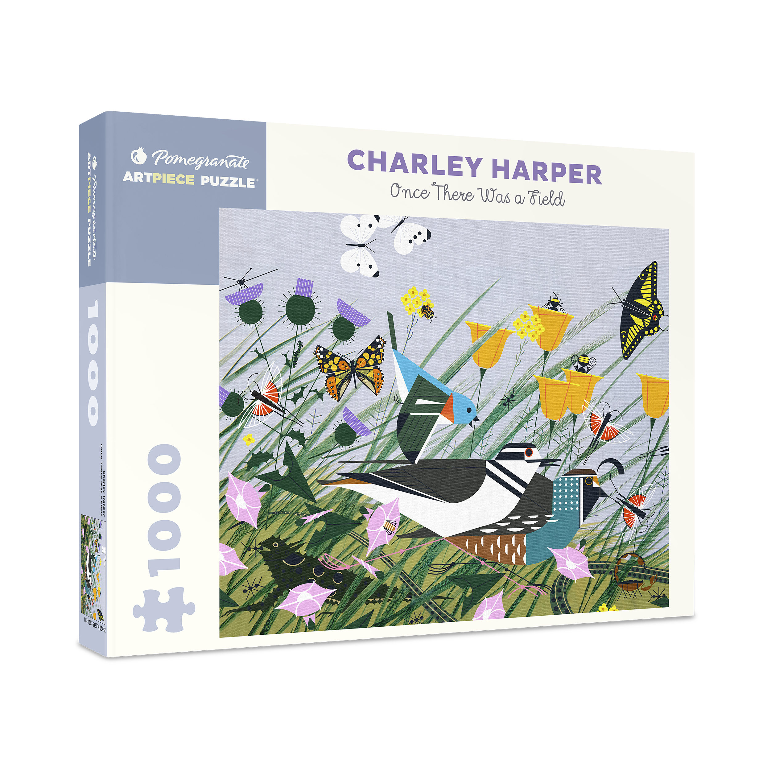 Pomegranate Art Charley Harper Once There Was a Field Puzzel 1000 Stukjes
