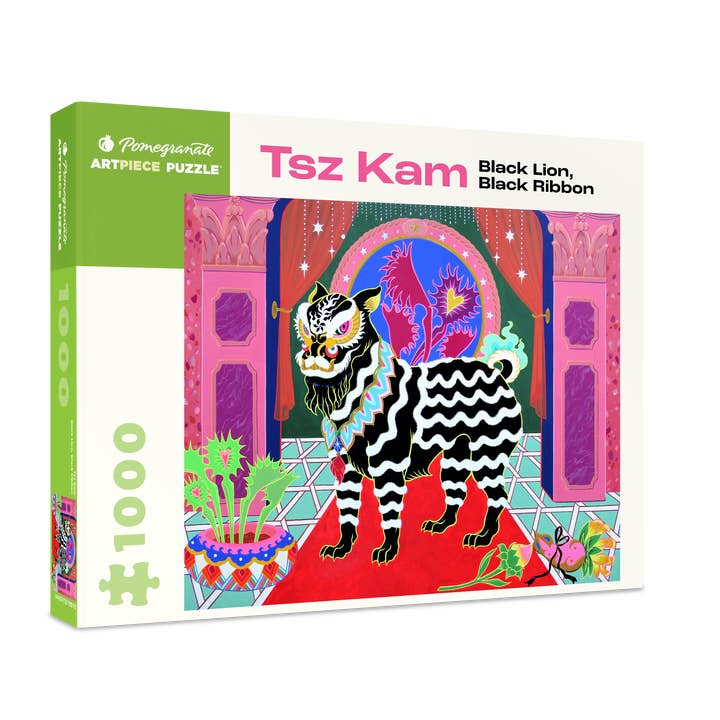 Pomegranate Art Tsz Kam: Black Lion, Black Ribbon Puzzel 1000 Stukjes