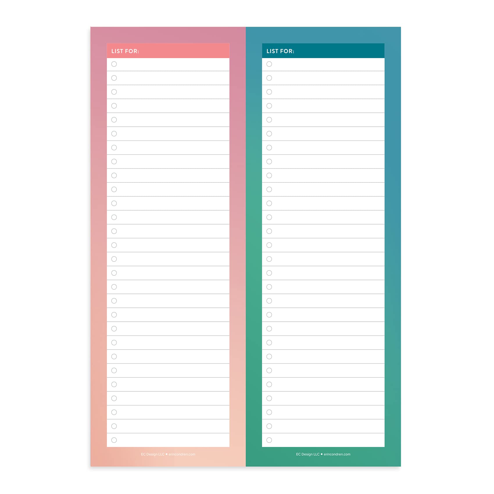 Erin Condren Daily To-Do List Notepad