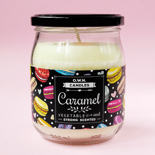 Own Candles Glass Jar Candle Caramel own candles kopen in de aanbieding