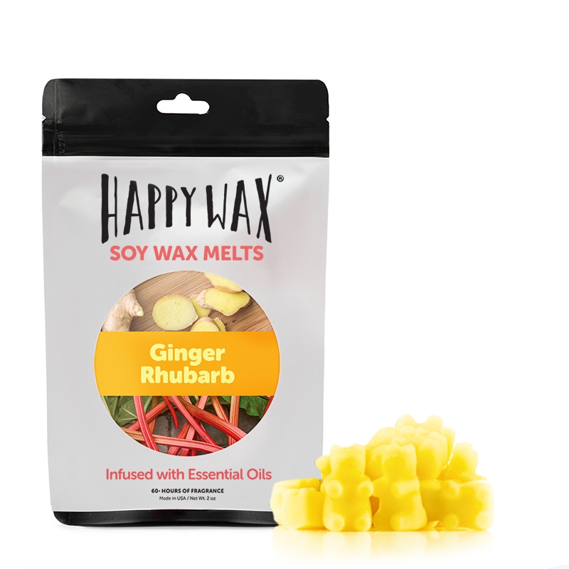 Happy Wax Ginger Rhubarb Wax Melts Sample Pouch