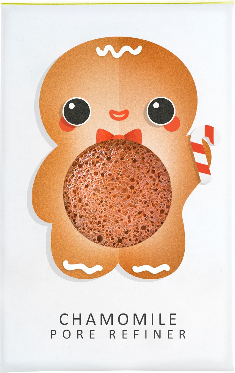 Konjac Mini Pore Refiner Gingerbread Man Chamomile