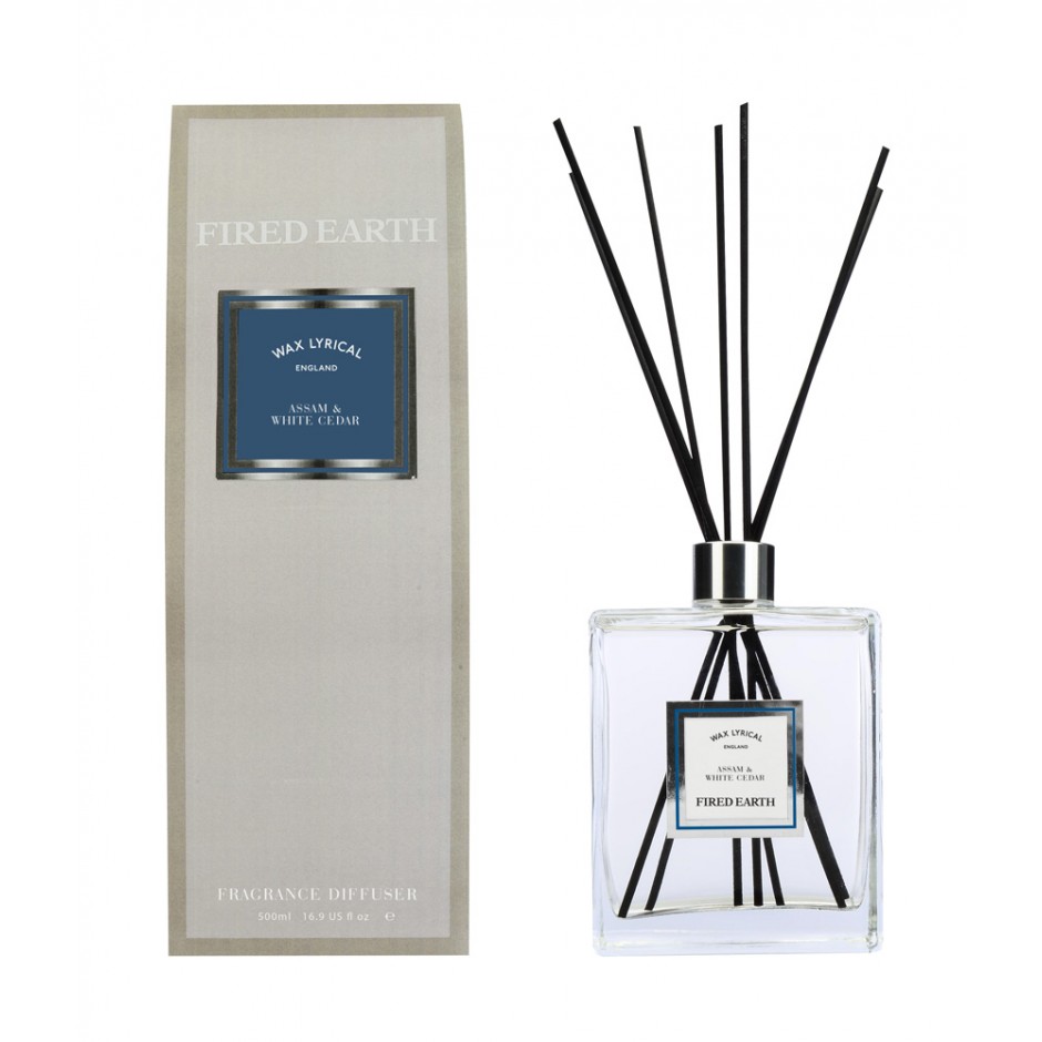 Wax Lyrical Fired Earth Reed Diffuser 500 Ml Assam White Cedar wax lyrical fired earth kopen in de aanbieding